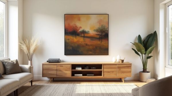 Créez un salon durable avec un meuble TV en bois recyclé